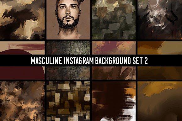 Download 12 Masculine Instagram Backgrounds Set 2 - Masculine Collection