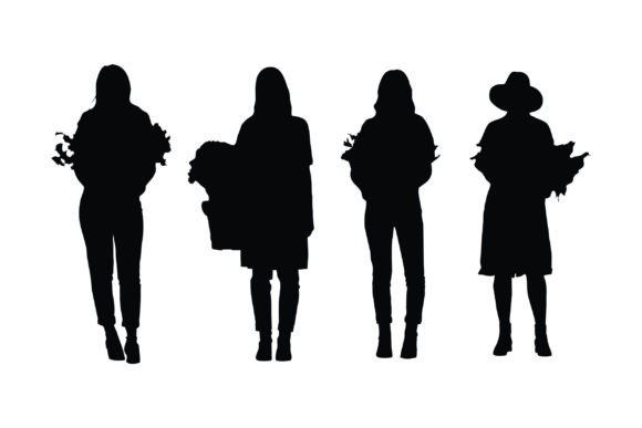 Download Female Florist and Gardener Silhouette - Premium Resources